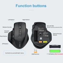 E-YOOSO X-31 USB 2.4G Wireless Big Hands Gaming Mouse 4800 DPI 5 Buttons PC Laptop Computer