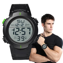 Men's Waterproof Silicone LED Digital Stopwatch Date Sports Wrist Watches