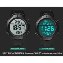 Men's Waterproof Silicone LED Digital Stopwatch Date Sports Wrist Watches
